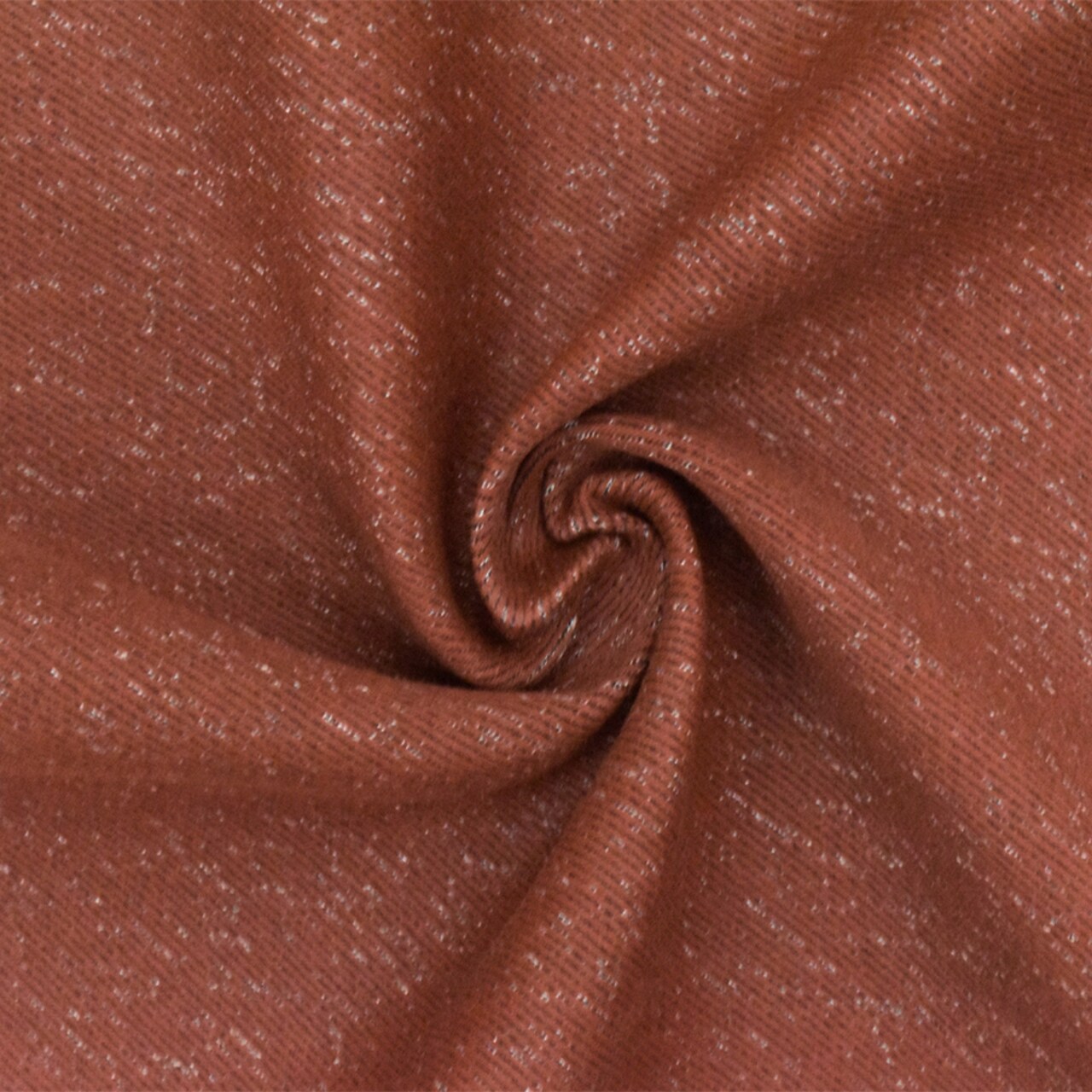 Rust Red Texture Overprinted Stretch Denim Fabric By the Yard